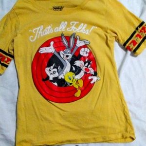 Yellow looney tools shirt